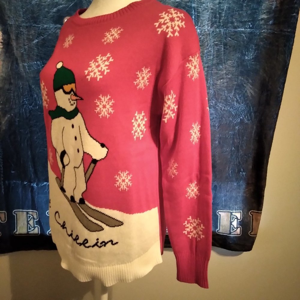 Isabella's Closet Women's Just Chillin Ugly Christmas Sweater, Medium